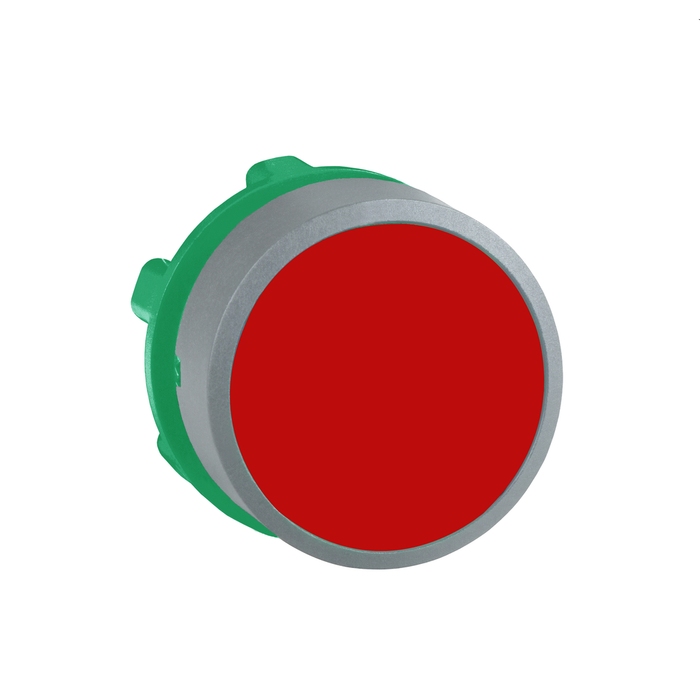 ZB5AA4C0 - Push button head, Harmony XB5, plastic, flush, red, 22mm, spring return, unmarked, grey bezel