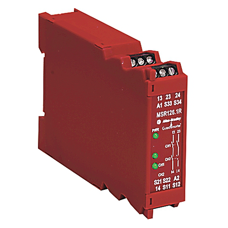 440R-N23122 - 440R Single Function Safety Relays, N/A,2 N.O., , 115V AC, Fixed,Monitored Manual Reset