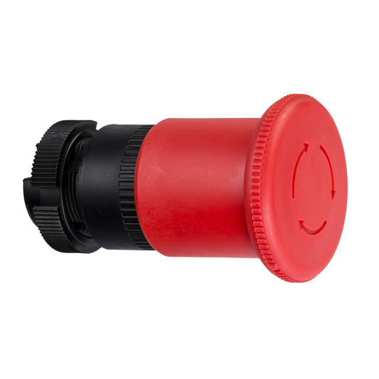 ZA2BS844 - Cabezal para pulsador de parada de emergencia, Harmony XAC, hongo rojo de 40 mm, con enclavamiento, girar para liberar, sin marcar