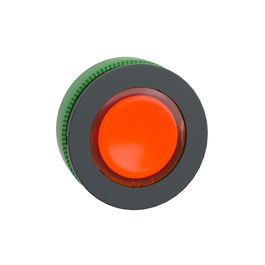 ZB5FA58 - Head for illuminated push button, Harmony XB5, antimicrobial, plastic, yellow flush mounted, 30mm, universal LED,