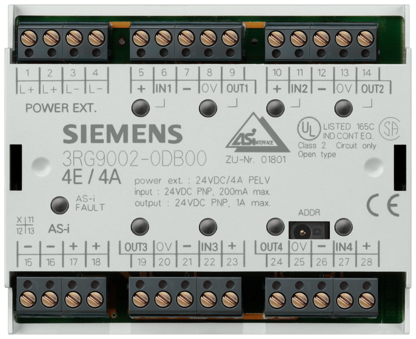 3RG9002-0DB00 - 4IN/4OUT, 200MA, PNP, SCREW