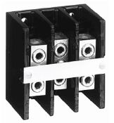 1492-100X - 1492 Power Block, Standard Feed-Through/Splicer Block, 3-Pole, Aluminum, 1 Opening Line Side, 1 Opening Load Side, 175 Amps