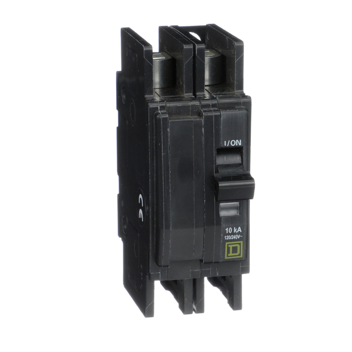 QOUR240 - Mini circuit breaker, QOU, 40A, 2 pole, 120/240 VAC, 10kA, field reversible lugs