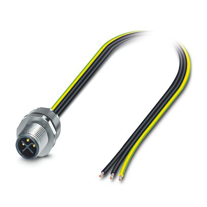 1106332 - SACC-E-M12MSS-3P-M16/0,11PE PW - Conector de dispositivo de montaje frontal