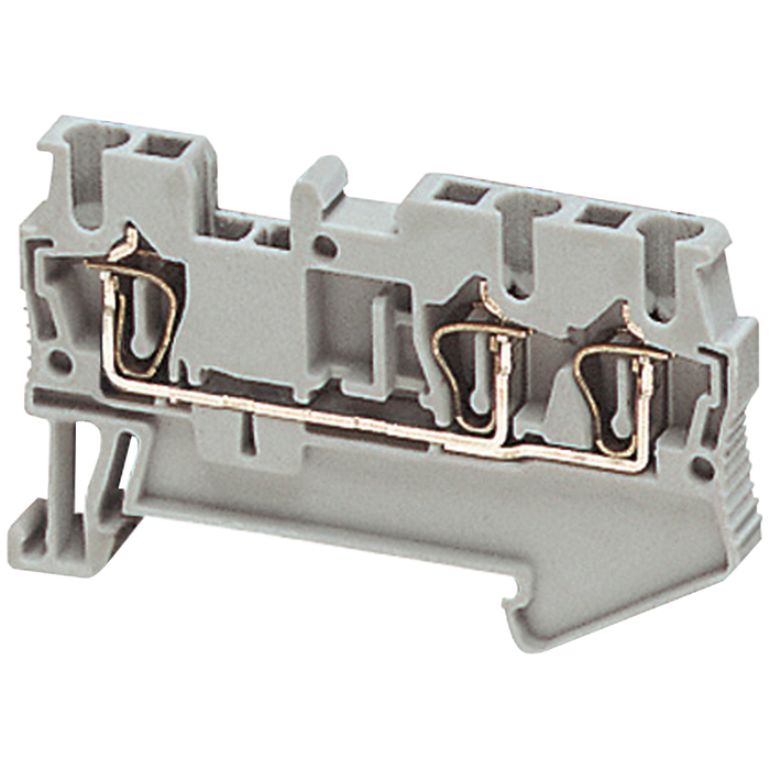 NSYTRR23 - Terminal block, Linergy TR, spring type, feed through, 3 points, 2.5mm², grey, set of 50 (Qty. 8400)