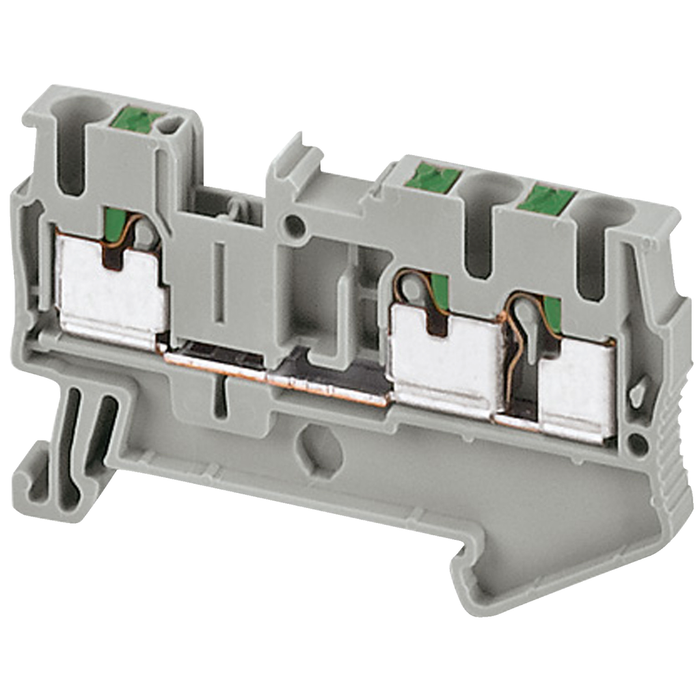 NSYTRP23 - Terminal block, Linergy TR, push-in type, feed through, 3 points, 2.5mm², grey, set of 50