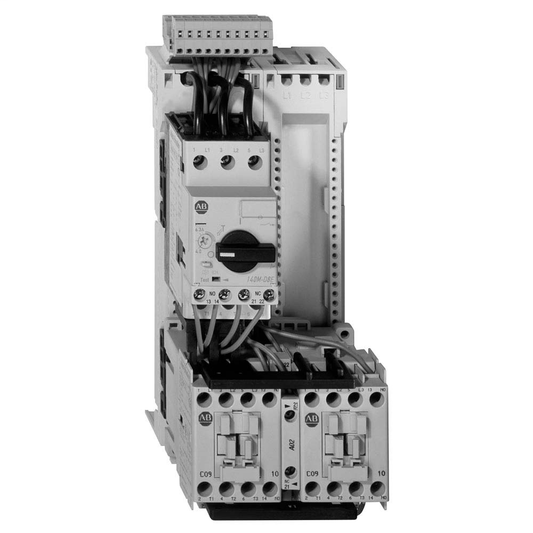 107S-EWD3-DC10C-KN-R-TE - Arrancador combinado inversor IEC, 100-C30, 110 V 50 Hz / 120 V 60 Hz, 1 NA 1 NC, 140M-D8E (estructura D), High Break Plus, contacto auxiliar interno 1 NA + 1 NC, sin contactos auxiliares ni de disparo de montaje lateral