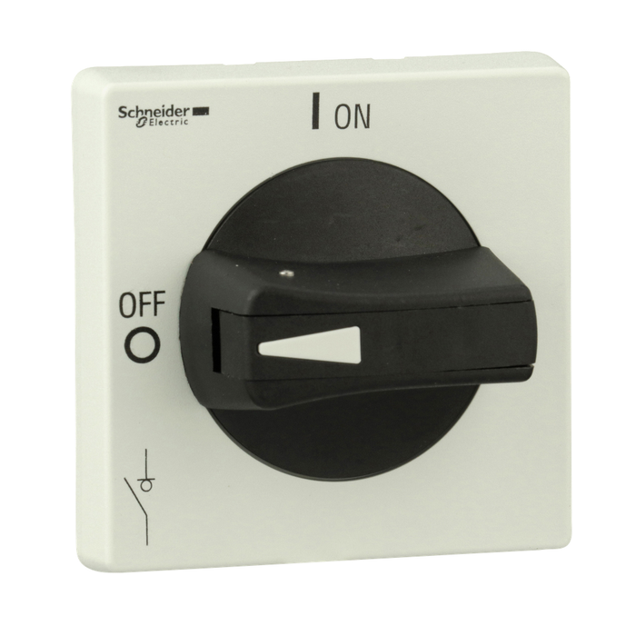 Disconnect switch, TeSys VLS, protruding rotary handle, hole mounting, 65x65mm, black handle, 5mm shaft