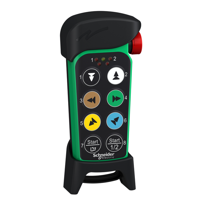 ZART8LS - Remote control, Harmony eXLhoist, compact, LED, 6 motion push buttons, 2 auxiliary push buttons