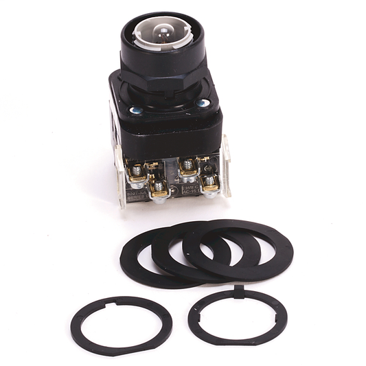 800H-PRB46R - Contacto de 30,5 mm tipo 4/4X/13 Mom. PB-Ilum., rojo, extremo abierto sin protección, incandescente/sin opciones, 480 V CA 50/60 Hz, 1 NA-1 NC