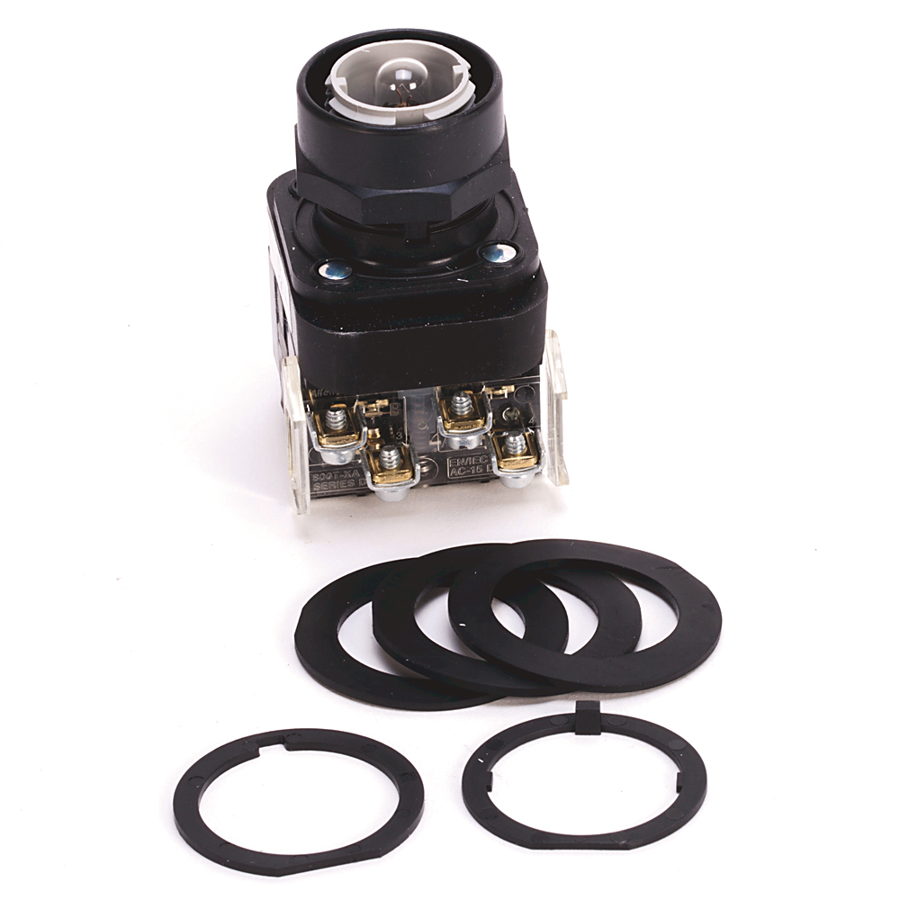 800H-PRB46G - Contacto de 30,5 mm tipo 4/4X/13 Mom. PB-Ilum., verde, extremo abierto sin protección, incandescente/sin opciones, 480 V CA 50/60 Hz, 1 NA-1 NC