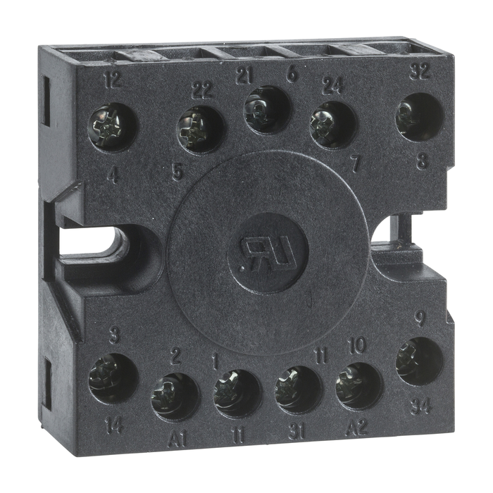 RE48ASOC11AR - Socket, Harmony, for RE48 relays, screw terminals connections on rear face, 11 pins, IP 20 (Qty. 50)