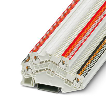 3214662 - PTTBS 1,5/S WH/U-BK/O-RD - Bloque de terminales de doble nivel (Cantidad: 50)