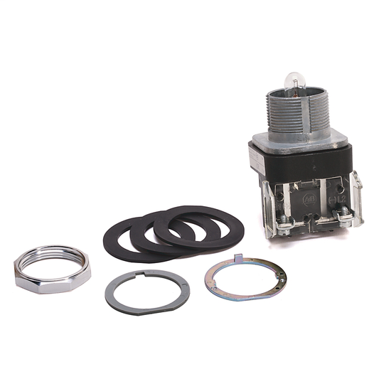 800T-Q24C - 30.5mm Type 4/13 Pilot Light, Full Voltage, No Test Option, Incand., Clear, 24V AC/DC