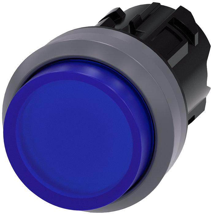 3SU10310BB500AA0 - ILLUMINATED PUSHBUTTON, MOM, BLU, RAISED