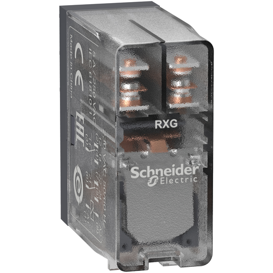 RXG25F7 - Interface plug in relay, Harmony, 5A, 2CO, clear cover, 120V AC