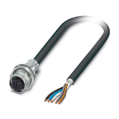 1187087 - SACCBP-FS-5P-M16/1,0-PUR/VE100 - Conector de dispositivo, montaje trasero