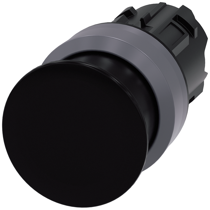 3SU10301AD100AA0 - PUSHBUTTON, MOM, BLK, MH CAP O30MM