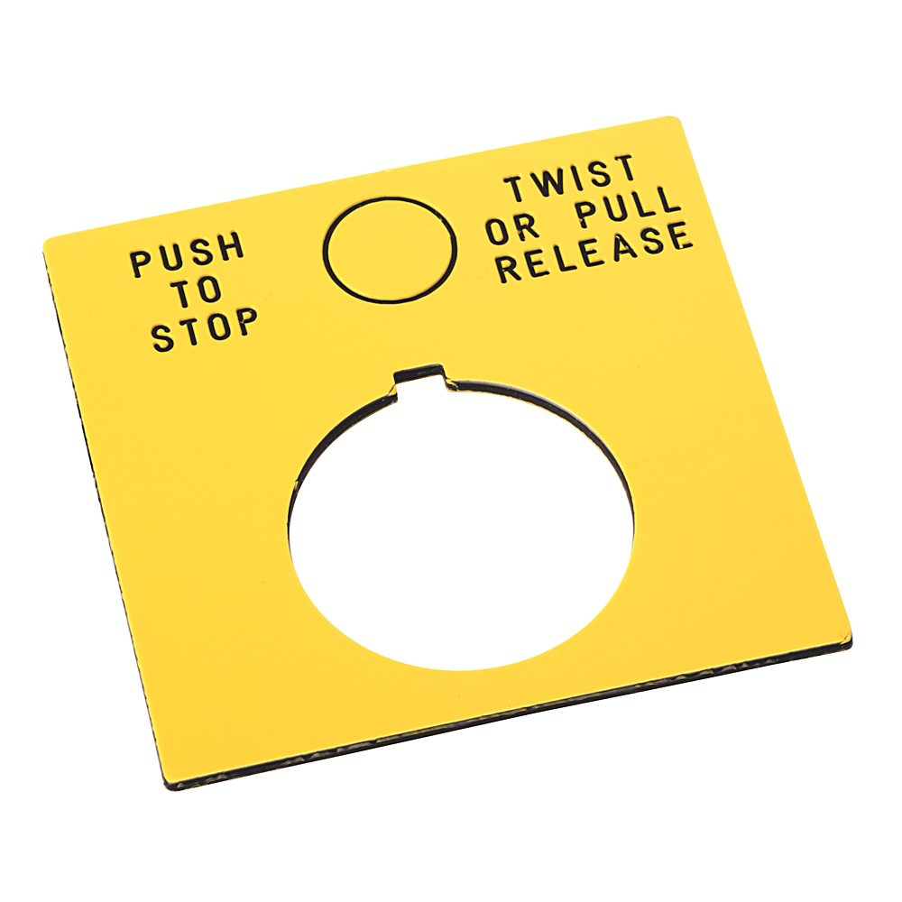 800H-W797A - 800T and 800H Accessories, 800H Legend Plate,Gold (Large Size),Push-To-Stop/Pull-To-Start,Gold