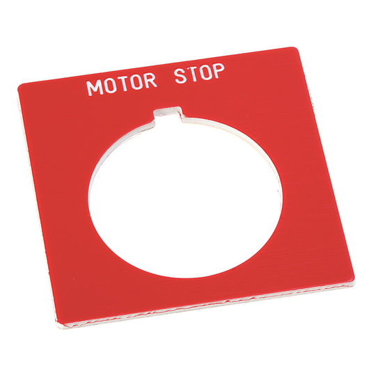 800H-W373 - Accesorios para 800T y 800H, placa de leyenda para 800H, estándar, parada de emergencia, roja