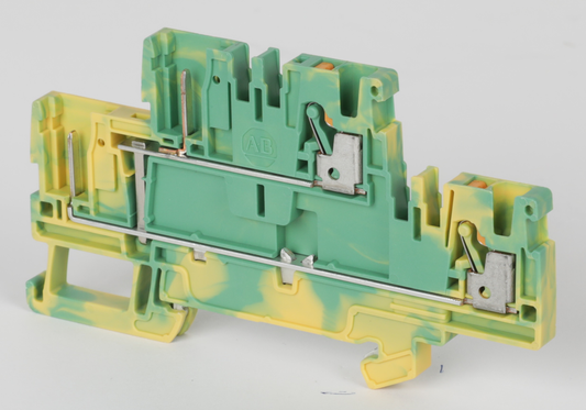 1492-PDG32PC - Bloques de terminales a presión 1492-P, 2,5 mm² (AWG 28 - AWG 12), no aplicable, bloque de conexión a tierra, multinivel, 2 conectores flexibles, 2 puntos en el otro lado