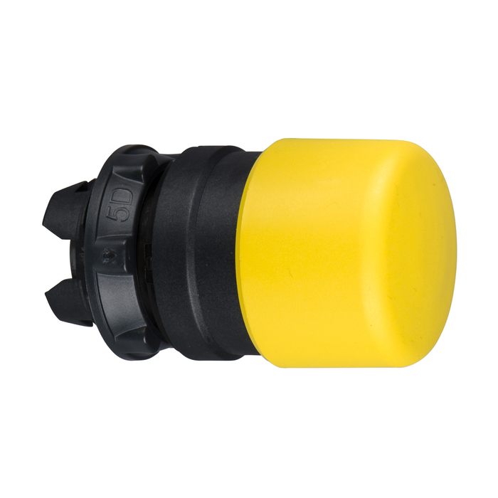 ZB5AC54 - Head for non illuminated push button, Harmony XB5, yellow Ø 30 mushroom pushbutton Ø22 mm spring return (Qty. 672)