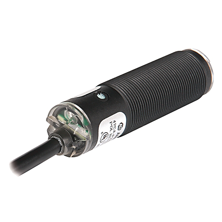 42CA-B2LPBE-A2 - Sensor fotoeléctrico PHOTOSWITCH, 100 mm (3,9 pulg.), supresión de fondo, CC - LO o DO seleccionable, cable de 2 m (6,5 pies)