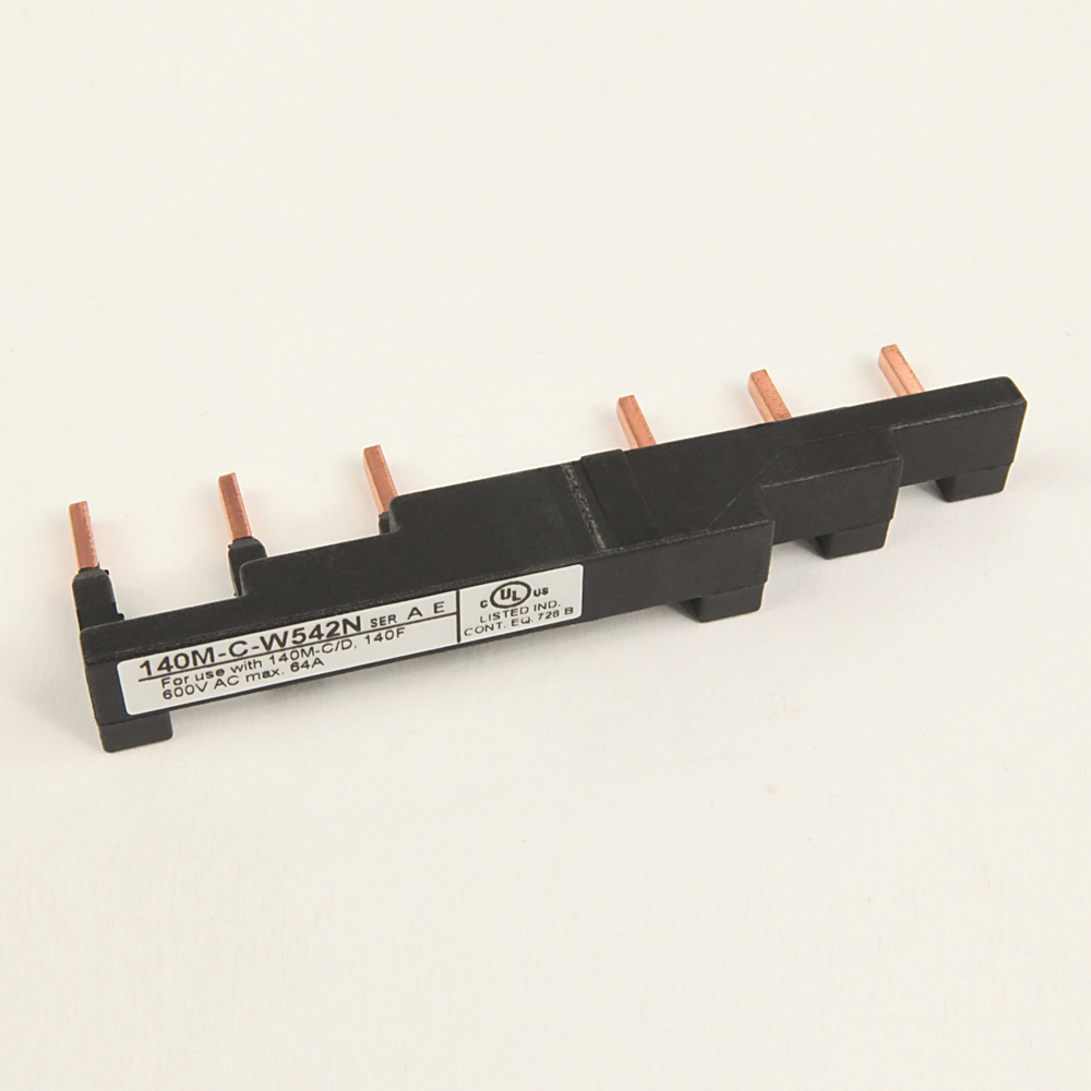 140M-C-W542N - Accesorios para 140M - Bastidores C, RC, D y F, Enlace de comunicación trifásico para 140M-C y D, Espaciado de 54 mm, 2 arrancadores