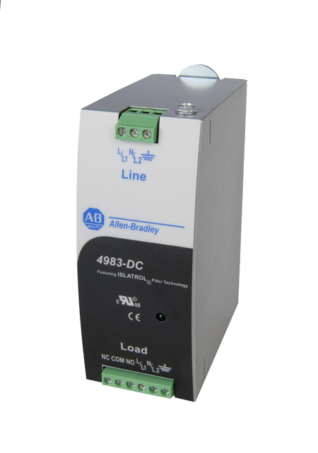 4983-DC240-05 - Protección contra sobretensiones y filtros 4983, montaje en riel DIN, combinación UL 1449/UL 1283, 230-240 V CA, 5 A, sin configuración de polos