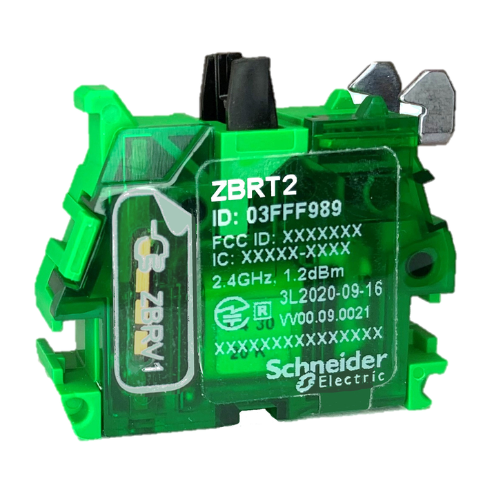 ZBRT2 - Transmitter for wireless and batteryless push button, Harmony XB5R, plastic, black, double action