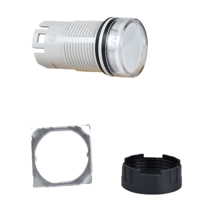 ZB6AV1 - Head for pilot light, Harmony XB6, white, 16mm, integral LED