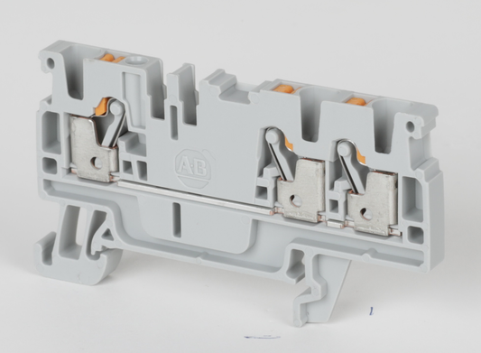 1492-P3T-Y - Bloques de terminales a presión 1492-P, 2,5 mm² (AWG 28 - AWG 12), 20 A, paso, un nivel, 1 punto en un lado, 2 puntos en el otro lado