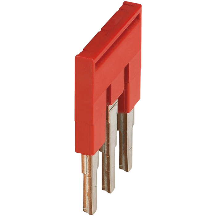 NSYTRAL43 - Terminal Blocks, Linergy, plugin bridge jumper, for 6.2mm wide blocks, 3 points, red