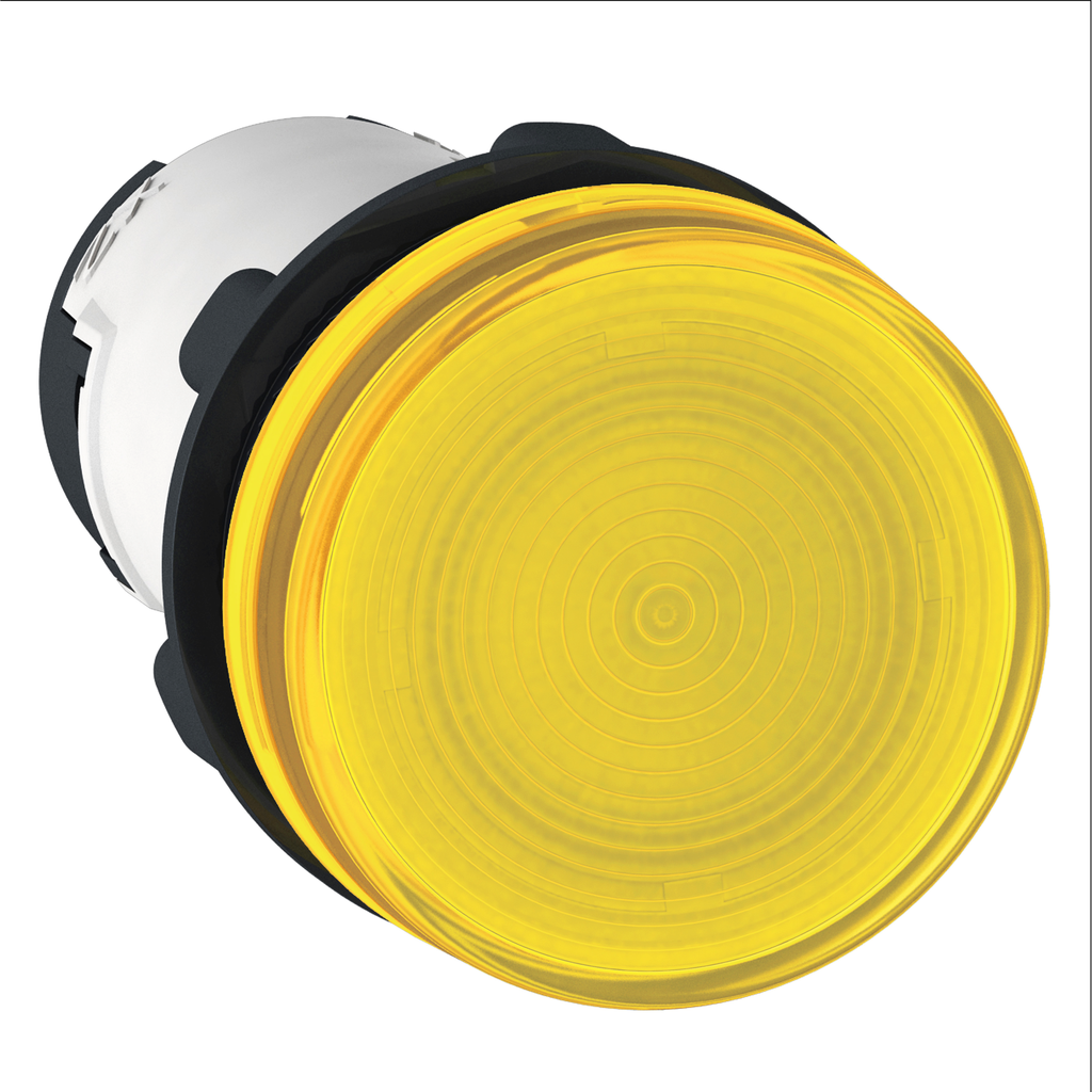 XB7EV75P - Luz piloto, Harmony XB7, redonda amarilla, 22 mm, bombilla BA9s, terminales de abrazadera de tornillo, 230 V