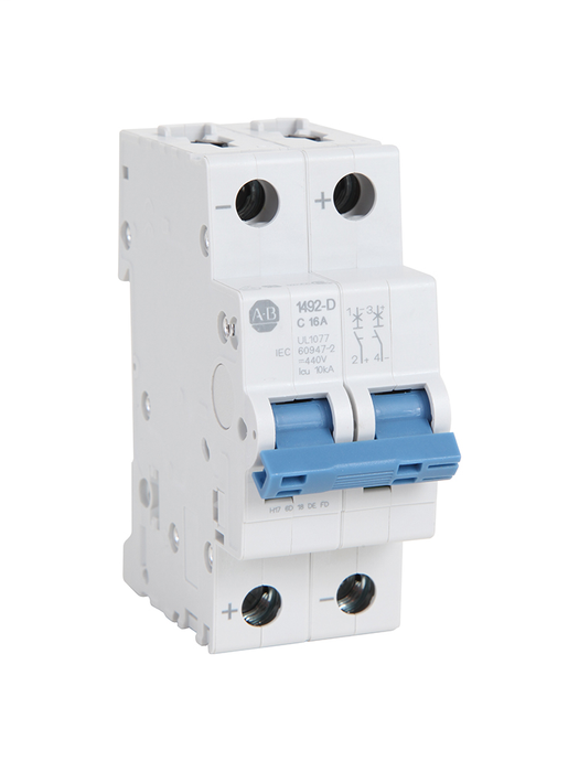 1492-D2C130 - 1492-D Miniature Circuit Breakers, Trip Curve C, 2-Pole, 13 A