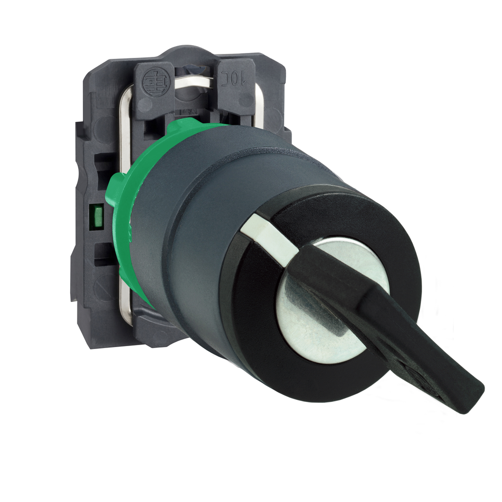 XB5AG41 - Harmony XB5, Key switch selector, plastic, black, Ø22, key 455, 2 positions, stay put, 1 NO
