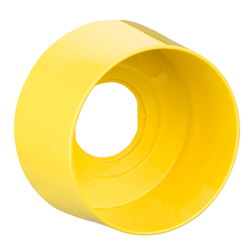 ZB4BZ2105 - Round guard for 40mm Emergency stop, Harmony XB4, plastic, yellow, 76.2mm