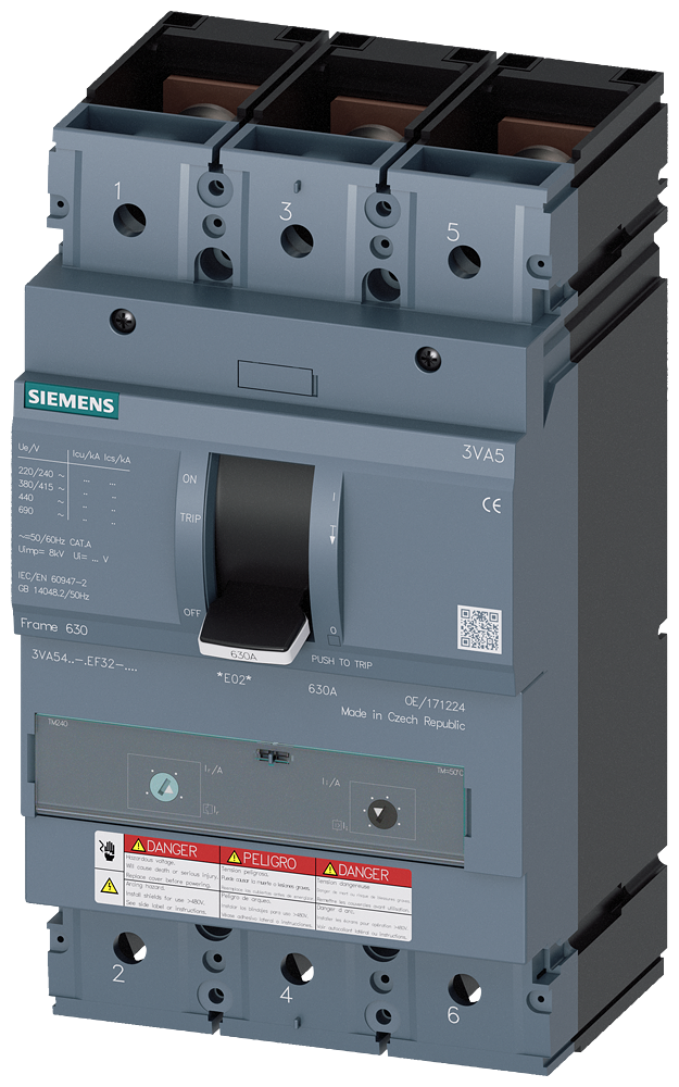 3VA5450-7EF32-0AA0 - BRKR 3VA54 3P 500A 100KA TUERCA ATAM