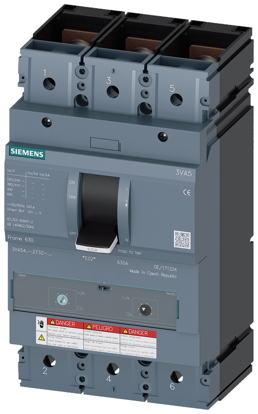3VA5450-7EF32-0AA0 - BRKR 3VA54 3P 500A 100KA TUERCA ATAM
