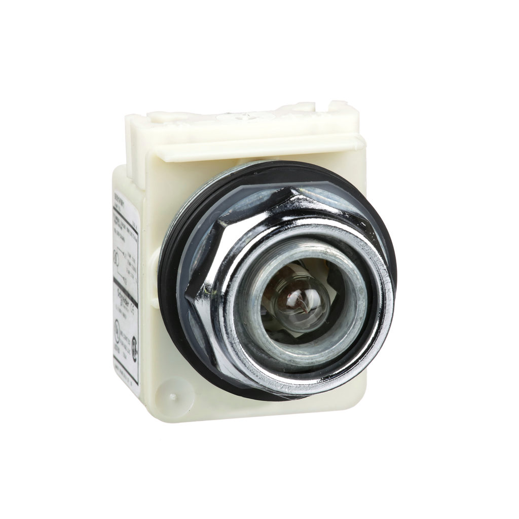 9001KP1 - Cabezal de luz piloto, Harmony 9001K, metal, sin tapa, 30 mm, 120 V CA