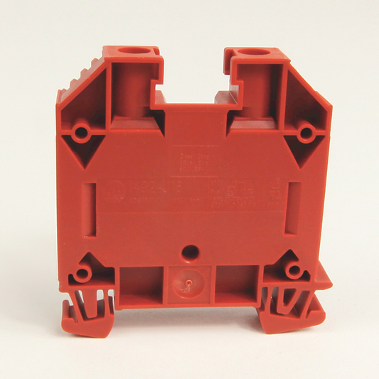 1492-J16-RE - 1492-J IEC Terminal Block, One-Circuit Feed-Through Block, 16 mm (# 14 AWG - # 4 AWG), Standard Feedthrough, Red