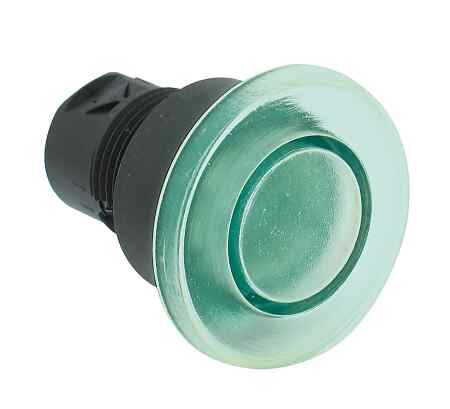 800FP-LMM43 - Hongo iluminado 800F - Plástico, 40 mm, momentáneo, verde, paquete estándar (cantidad: 1)