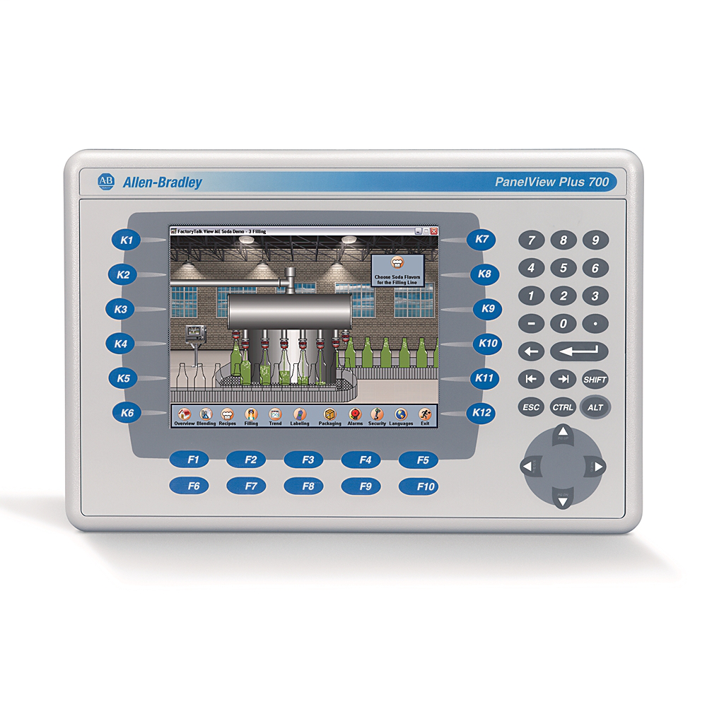 2711P-B7C4D9 - 2711 PanelView Plus 6 Terminal, 700 Model, Keypad/Touch, Color, Standard Communication - Ethernet & RS-232, DC Input, Windows CE 6.0 with Extended Features