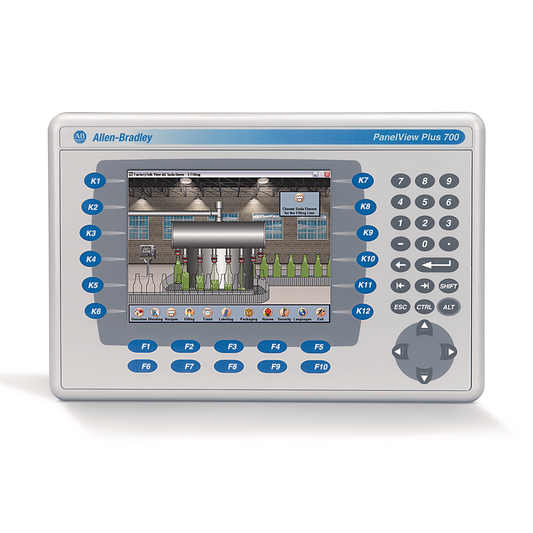 2711P-B7C4D9 - 2711 PanelView Plus 6 Terminal, 700 Model, Keypad/Touch, Color, Standard Communication - Ethernet & RS-232, DC Input, Windows CE 6.0 with Extended Features