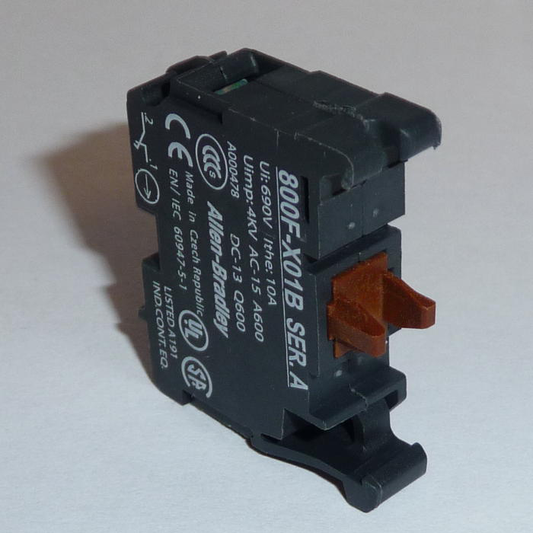 800F-X01B - Bloque de contactos de tornillo, PB de 22,5 mm, sin pestillo, 1 NCEB