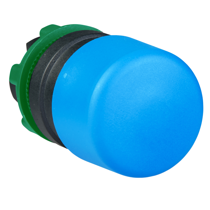 ZB5AC64 - Head for non illuminated push button, Harmony XB5, blue Ø 30 mushroom pushbutton Ø22 mm spring return