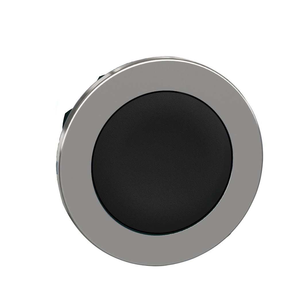 ZB4FA2 - Cabezal pulsador empotrado, Harmony XB4, metal, negro, 30 mm, retorno por resorte, sin marcar