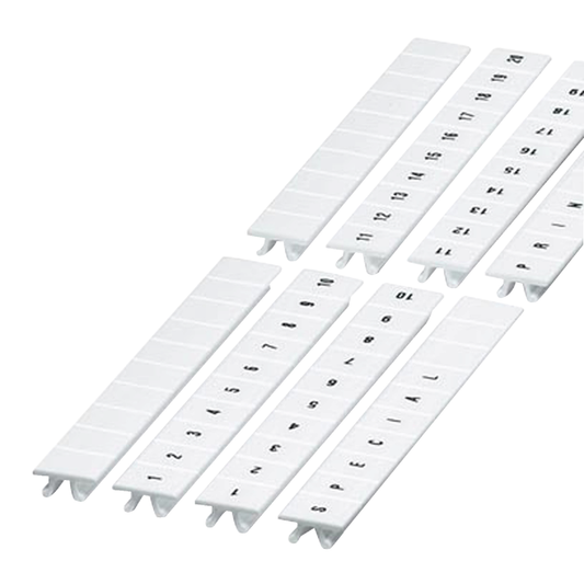 NSYTRAB810 - Marking strip, Linergy TR, clip in type, 8mm, characters 1 to 10, printed horizontal, numeric, Set of 10