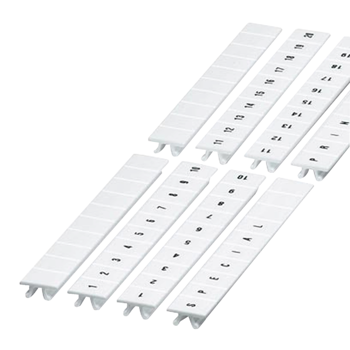 NSYTRAB850 - Marking strip, Linergy TR, clip in type, 8mm, printed characters 41 to 50, printed horizontal, white, Set of 10 (Qty. 10)