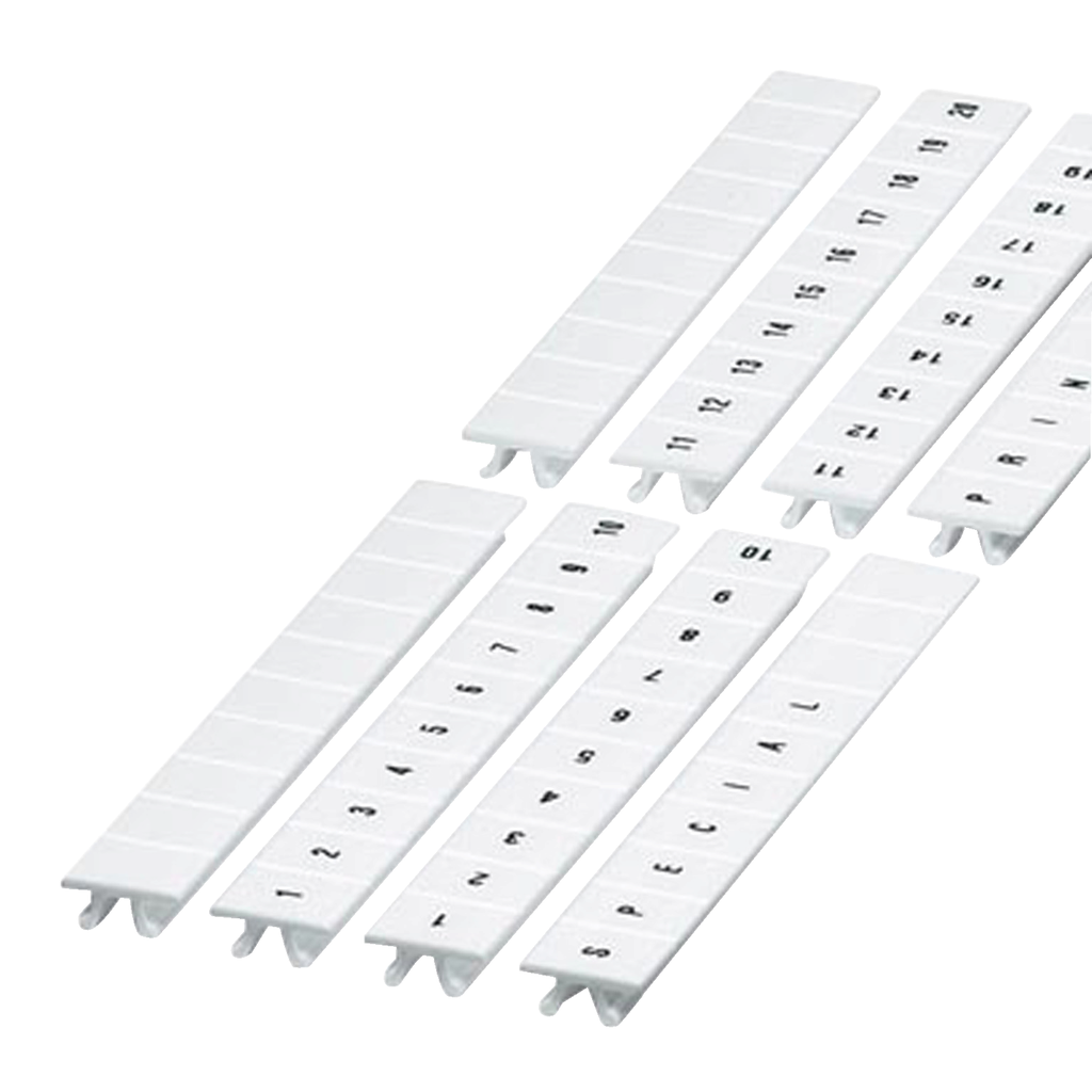 NSYTRAB840 - Marking strip, Linergy TR, clip in type, 8mm, printed characters 31 to 40, printed horizontal, white, Set of 10